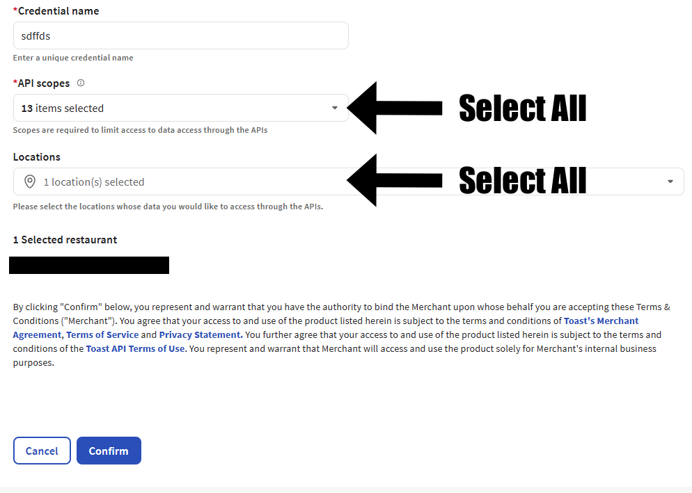 Step 8: Credentials created
