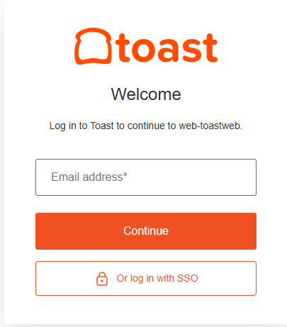 Step 1: Log in to Toast